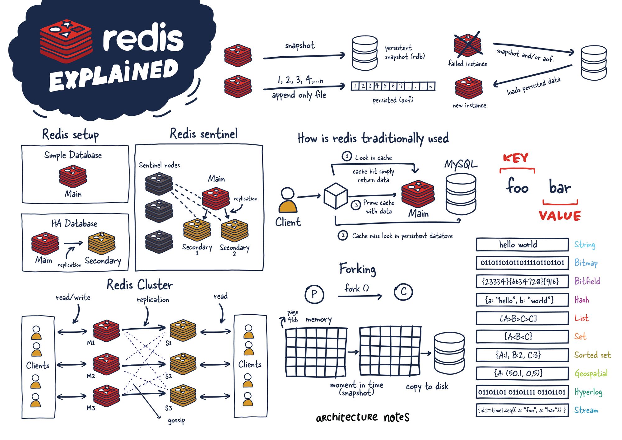 Redis Explained Infographic